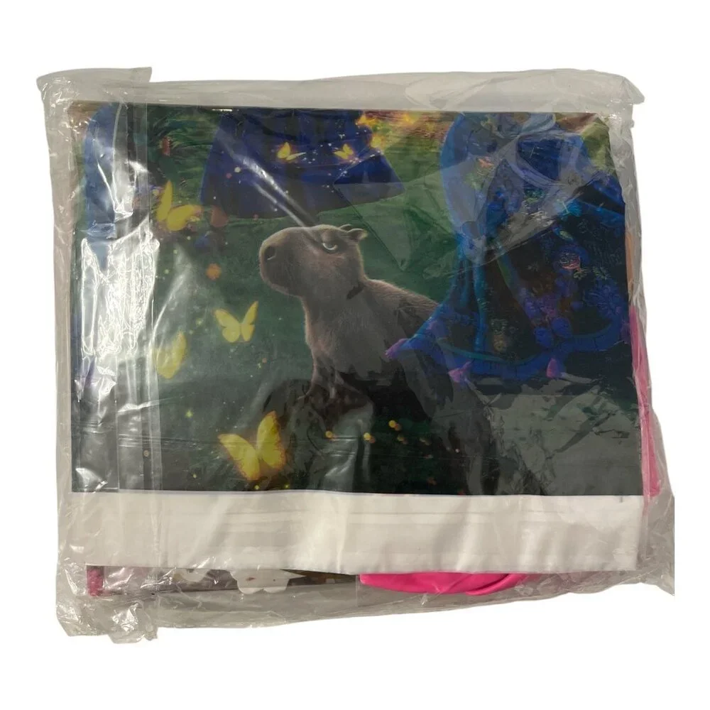 Encanto Birthday Party Supplies Set – Tablecloth, Balloons, Banner & Cake Topper